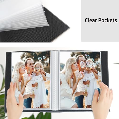Artmag Small Photo Album 4x6 2 Pack, Each Pack with 26 Clear Pages Holds 52 Vertical Photos for 4x6 Picturs, Artwork or Postcards Storage (Brown) - Image 5