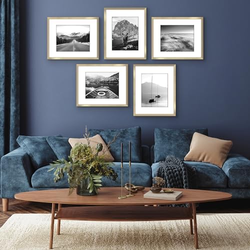 Americanflat 16x20 Poster Frame 5-Pack - Matted to 11x14 - Gold - Image 5