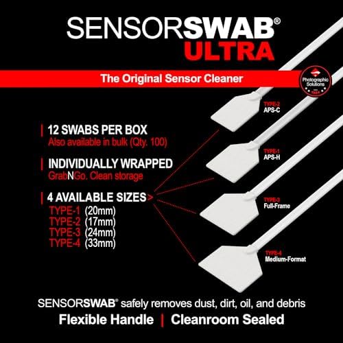 Photographic Solutions Sensor Swab Ultra 24mm Type-3 Digital Imaging Sensor Cleaner Swabs for Cleaning Full Frame Mirrored or Mirrorless Cameras. Sensor Dust & Oil Remover (Pack of 12) - Image 3