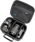 RAIACE Hard Case Compatible with Sony Alpha 7 II III IV/7R V Camera, for Nikon, for Canon, for Pentax and More. Mesh Pocket for Charger, Cables, Cards and Accessories. (case only) - Black by RAIACE