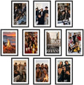 upsimples 11x17 Picture Frame Set of 10, Display Pictures 9x15 with Mat or 11x17 Without, Multi Photo Frames Collage for Wall Display, Black by upsimples
