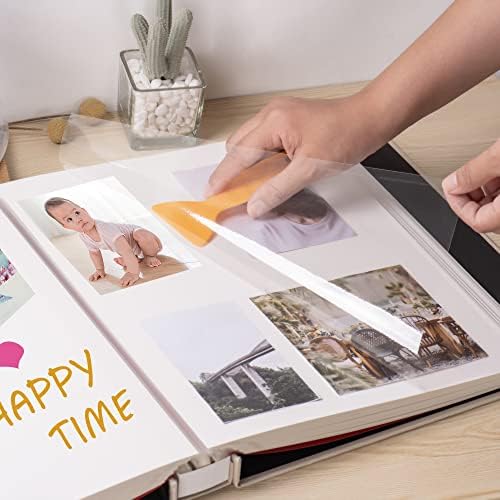 Super Large Photo Album Self Adhesive Scrapbook for 4×6 5×7 8×10 10×12 or Bigger Pictures DIY Magnetic Beige DIY Linen Cover Album 80 Sheets/160 Pages - Image 3