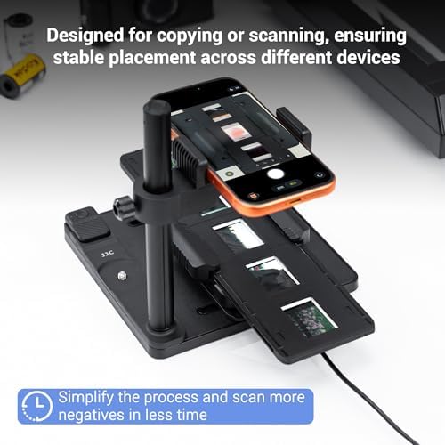 JJC Slide Mount Holder for 35mm Compatible with Film Scanners Copying Equipment, Holds 5 Negative Frames On Digitizing Adapter Set - Image 2