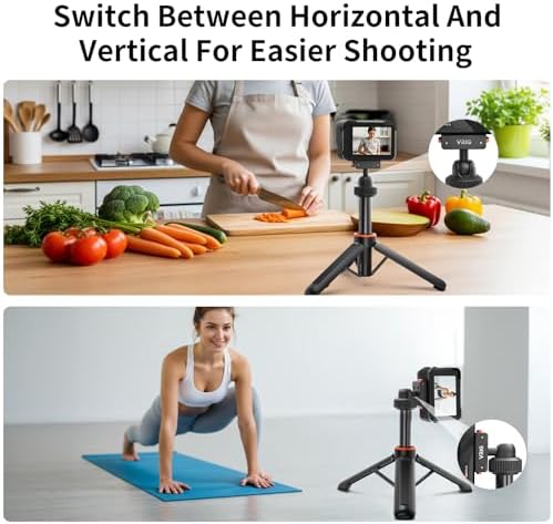 VRIG 15.9" Extended Selfie Stick Tripod for Insta360 X6/Ace Pro2, Magnetic Quick Release Selfie Sticks Handle Grip,360° Portable Vlog Monopod Pole for Insta360 X5/X4/ACE Pro/Ace Accessories - Image 7