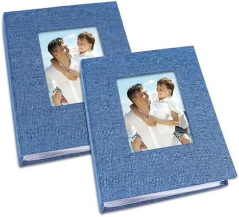 Vienrose 4x6 Mini Photo Album, 2 Pack, 52 Photos, Blue by Vienrose