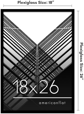 Americanflat 18x26 Poster Frame - Slim Molding - Black - Image 2