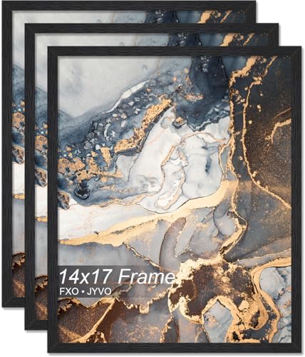 Fxojyvo 14x17 Picture Frame Set of 3 Black Engineered Wood Wall Hanging by Fxojyvo