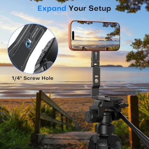 OMOTON TP03 [Ultra-Slim] 360° Rotating for MagSafe Tripod Stand with Hook - Image 4