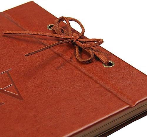 Adventure Book Handcrafted 11.92 x 7.62" Leather-Bound Scrapbook with 80 Pages, Embossed Lettering, Inspired by 'Up', Ideal for Photos, Weddings&Travel Memories Gift Box Included (Leather Scrapbook) - Image 5