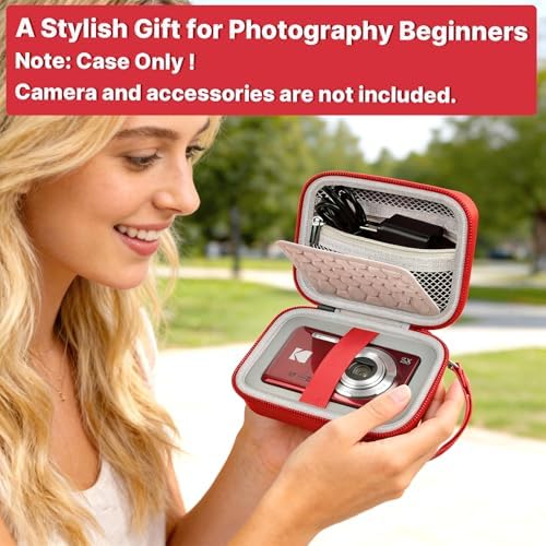 Comecase Digital Camera Case for KODAK PIXPRO FZ55 FZ45 FZ53 FZ43, Red - Image 6