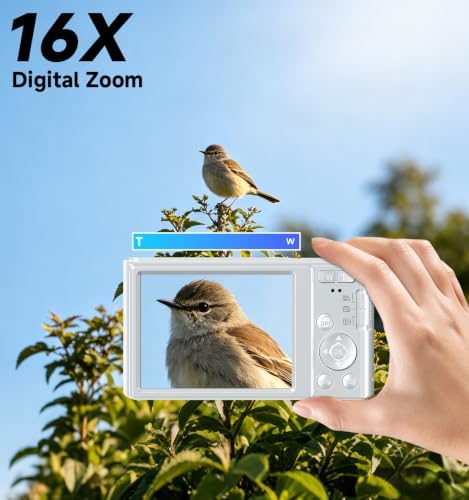 Digital Camera 4K, 44MP Autofocus Compact Digital Camera, 64GB, 2 Batteries - Image 4
