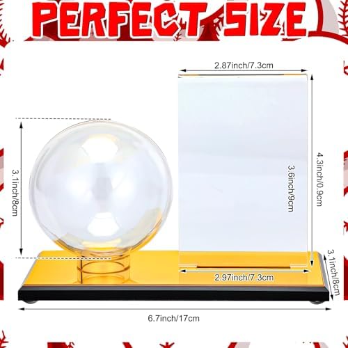 DoubleFill Acrylic Display Case Ball Cards,Golden,Small,Baseball - Image 2
