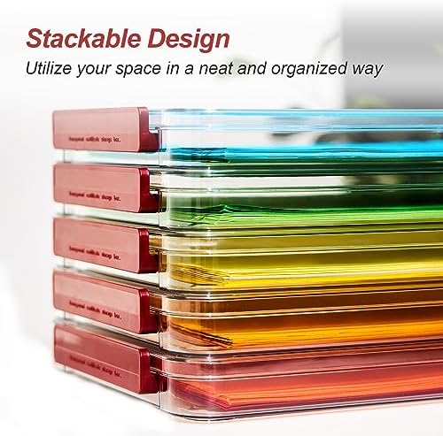 CATOOMUU 3-Pack 9x13 Shallow Flat Clear Plastic Project Case Storage Box - Image 4
