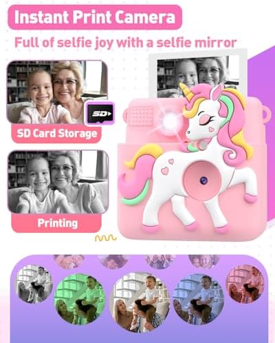 Kids Camera Instant Print,1080P Digital Camera Toy for 3-8 Girls - Image 3