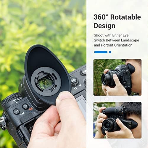 [Updated Version] Z9 Z8 Zf Eye Cup Eyepiece, Camera Viewfinder Eyecup for Nikon Z8 Z9 Zf, Soft Silicone 360 Rotating Extension Oval Design, Replace Nikon DK-33 Eye Cup - Image 3