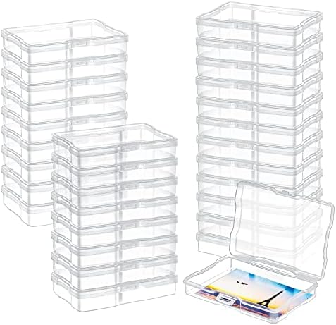 Geelin 30 Pcs Clear Photo Storage Boxes for 4" x 6" Pictures Transparent Photo Case Plastic Photo Organizers and Storage Photo Storage Containers Photo Keeper for Photo Picture Card, 6.7 x 4.7 x 1.2'' by Geelin