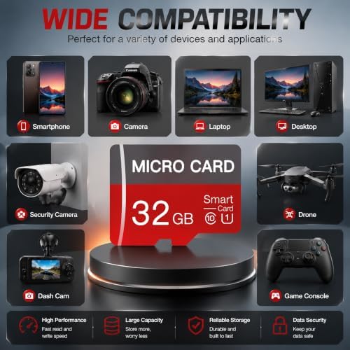 2 Pack 32GB Micro SD Card Class10 Memory Card U3 TF Card with Adapter for Smartphones, Tablets, and Cameras - Image 4