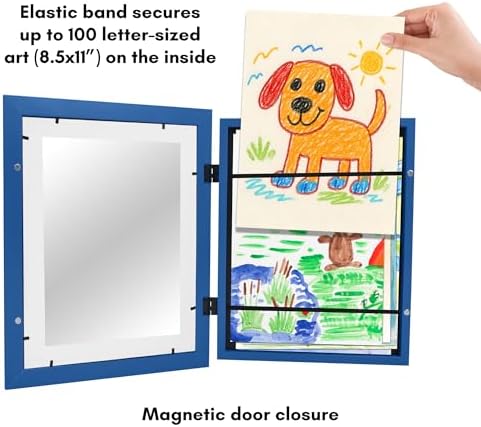 Americanflat 8.5x11 Changeable Kids Art Frame - Sapphire Blue - Image 5