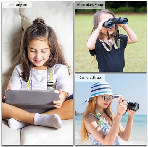 FIEIL Adjustable Shoulder Strap, Nylon Camera Strap, Comfortable Neck Strap for iPad, Cellphone Tablet, Camera, Laptop, Binocular, Luggage Bag (Rainbow Stars Universal Lanyard) - Image 3