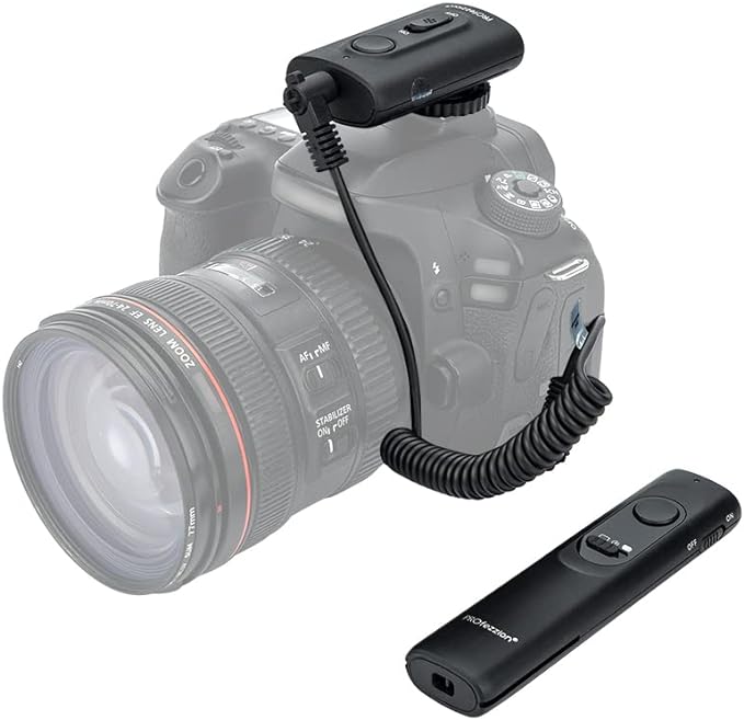 PROfezzion 164ft Remote Shutter Release Wireless for Select Canon Cameras | for Canon Rebel T7 T6 T5 T8i T7i SL3 EOS R100 R10 R8 R7 R6 Mark V III II RP R R50V 90D 80D 70D, AAA Battery, Tripod Clip by PROfezzion