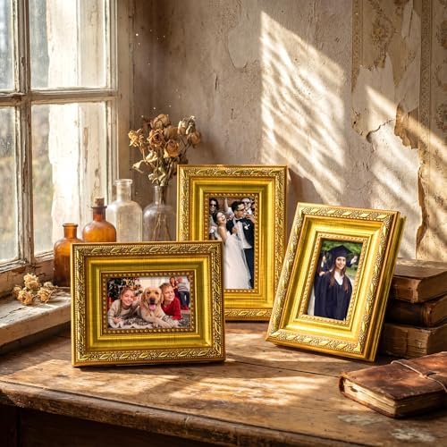 12 Pcs 2 x 3 Inch Small Gold Picture Frames Bulk Vintage - Image 2