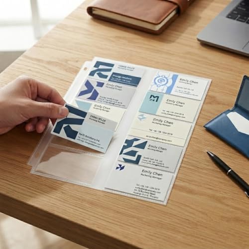 Business Card Holder Sleeves (100 Pack for 2000 Cards) for 3 Ring Binder - Image 4