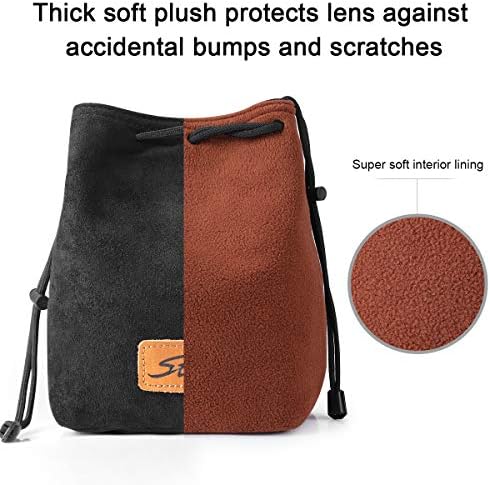 S-ZONE Soft Camera Bag DSLR Insert Handbag Drawstring Lens Case - Image 5