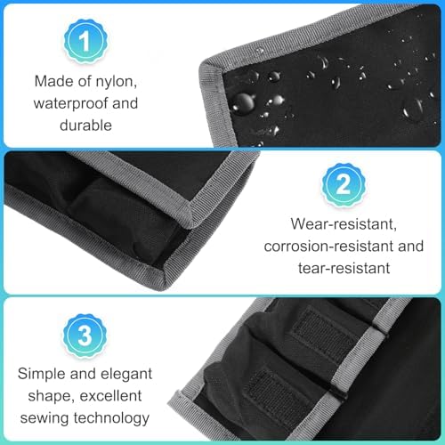 PATIKIL Camera Battery Pouch Cases, 4 Pocket Nylon DSLR Battery Case Holder Storage Bag for AAA, LP-E6, LP-E8, NP-FW50, EN-EL14, EN-EL15 Batteries (Gray) - Image 4