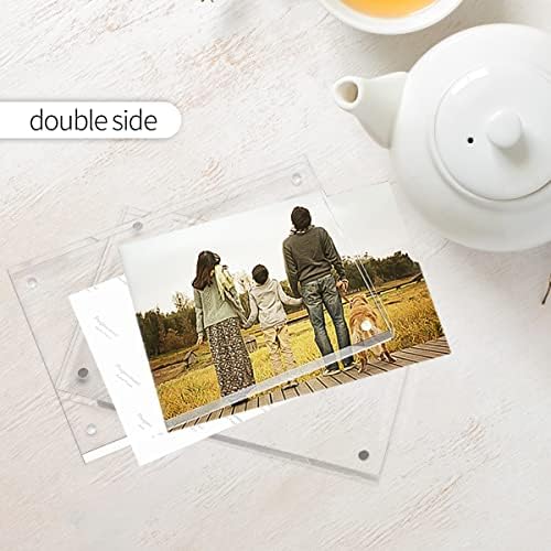 Sezanrpt Acrylic Picture Frames 2.5x3.5 inches Pack of 3, Clear Double Sided Magnetic Photo Block Frame,Desktop Frameless Picture Display, Wallet Small Picture Frames 2x3 - Image 4