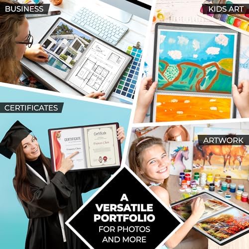 Dunwell Art Portfolio 8.5x11, 24 Pockets, Displays 48 Pages, Silver - Image 5