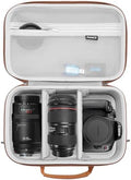 RAIACE Hard Carrying Case Compatible with Canon EOS Rebel T7/ T100/ T6/ R100/ R50/ R5/ R7/ R8, for Sony, for Nikon Camera. Large Capacity Camera Bag for Lens, Cables, Cards and Accessories. - Gray by RAIACE
