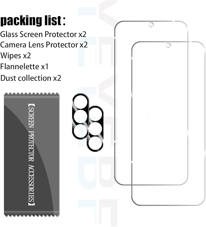 Galaxy A36 HD Clear Tempered Glass Screen Protector + Camera Lens Protectors, [2+2 Pack] [3D Glass] [Anti-Glare] [Bubble-Free] Screen Protector Glass For Samsung Galaxy A36 - Image 7