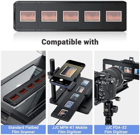 JJC Slide Mount Holder for 35mm Compatible with Film Scanners Copying Equipment, Holds 5 Negative Frames On Digitizing Adapter Set - Image 3