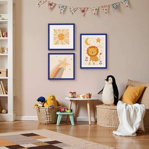 Vittanly 12x16 Picture Frame Made of Solid Wood for Wall Mount, Royal Blue - Image 5