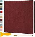 Photo Album Self Adhesive Pages 13.2x12.8 Scrapbook Red 60 Pages by Semfalbuums