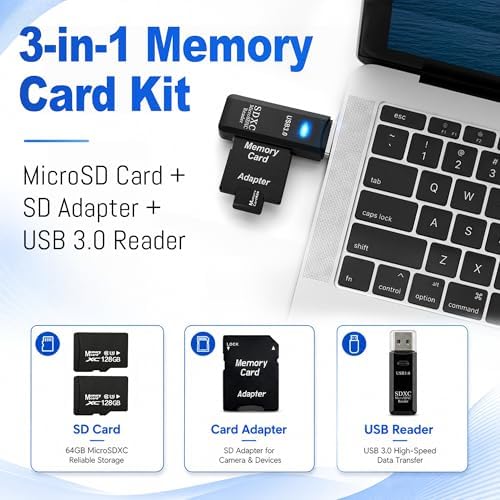 2-Pack 128GB Micro SD Card for Dashcam & Security Cam U3 V30 A1 - Image 2