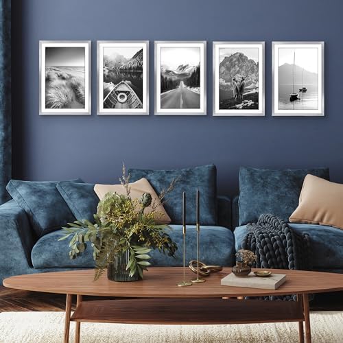 Americanflat 13x19 Poster Frame 5-Pack - Matted to 11x17 - Silver - Image 5