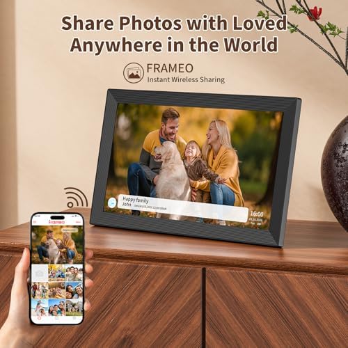 Digital Photo Frame,15.6 Inch Frameo Digital Picture Frame, 1920x1080 IPS LCD Touch Screen,Auto-Rotate,32GB, Supports SD Cards,Share Happy Moments Instantly via Frameo App from Anywhere - Image 2