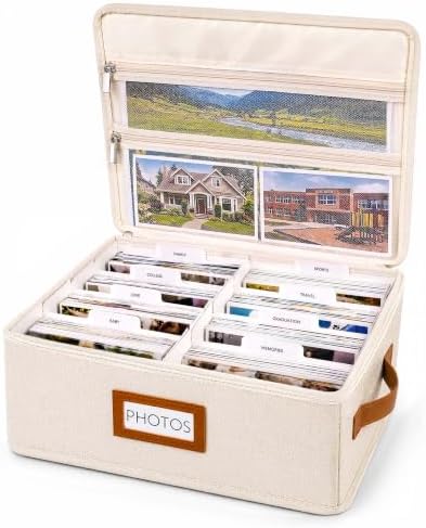 FANGSUN Photo Storage Box, Photo Organizer for 2000 4x6 Pictures, Memory by FANGSUN