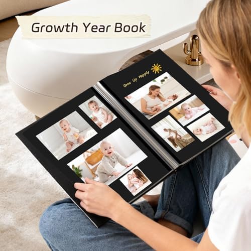 RECUTMS Self Adhesive Photo Album, Leather Scrapbook Album DIY 60 Pages - Image 5