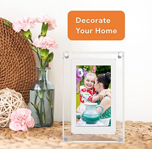 5 Inch Acrylic Video Picture Frame with 4GB Memory, Digital Motion Video Loop Player with Sound, Rechargeable Desktop Display for Home Decor,Desk Setup,Pet Memorial, No WiFi Needed - Image 3