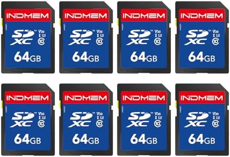 SD Card 64GB, 8-Pack UHS-I Class 10 MLC Flash Memory Card, High-Speed Secure Digital Cards for Cameras, Trail Camera DSLR, Action Cams - Reliable Storage by READYXIO