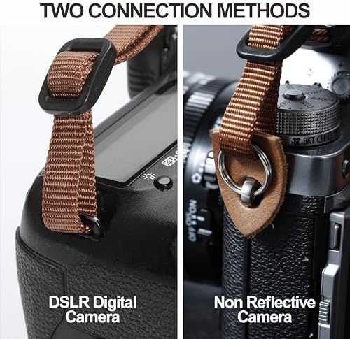 Padwa Lifestyle Red Hearts Camera Strap - 1.5" Crazy Horse Cowhide Head Cotton Strap,Vintage Embroidery Camera Straps for Photographers and All Cameras,Cute Adjustable Neck Strap for Adults & Kids - Image 6