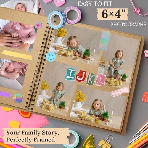 Scrapbook Photo Album 12"x12" 50 Sheets 100 Pages Hardcover Kraft Paper - Image 5