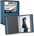 Dunwell 4x6 Photo Album & Art Portfolio Book, 48 Pages, Blue 2-Pack by Dunwell