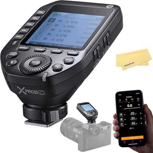 GODOX XProII-C XProIIC XProII XPro-C XPro Upgraded Vesion for Canon Camera TTL Wireless Flash Trigger,2.4G 1/8000s HSS,Built-in Bluetooth for Smartphone APP Control,Quick Release Lock Hotshoe by GODOX