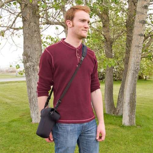OP/TECH USA Soft Pouch – Compact digital camera case, lightweight accessories pouch, sleek neoprene sleeve for DSLR, perfect for backpacks & travel – durable protection in style D-SLR Tele| Black - Image 5