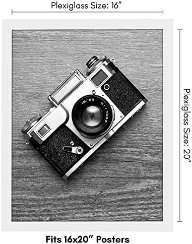Americanflat 16x20 Poster Frame - White Engineered Wood with Polished Plexiglass - Wide Picture Frame for Vertical or Horizontal Wall Display - Epic Collection - White - Image 2