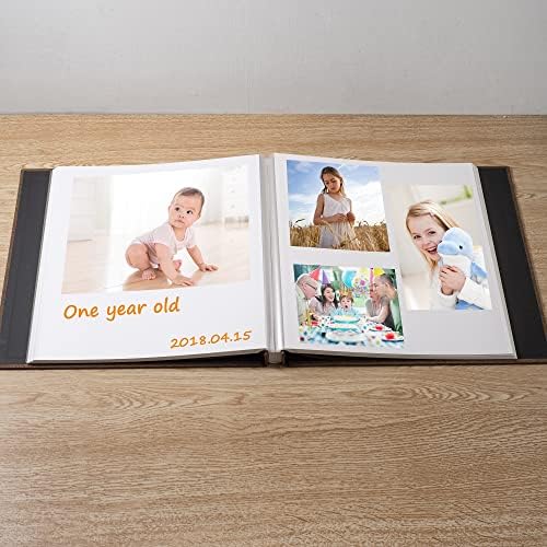 Large Photo Album Scrapbook, Holds 4x6, 8x10 Pictures, Self-Adhesive Pages for Baby, Wedding, Travel & Family Memories, Includes Metallic Pen & Scraper, DIY Memory Book for Gifts 11" X 10.8" 60 Pages - Image 2
