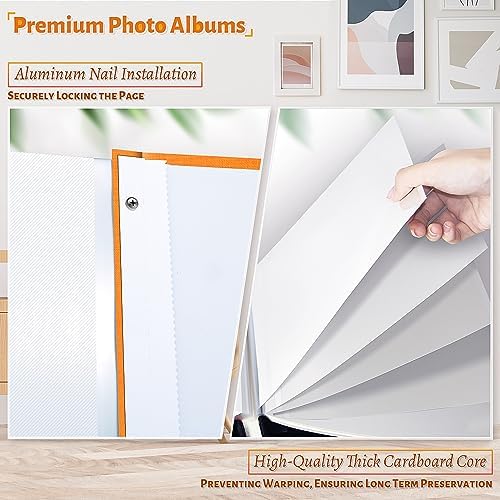 Artfeel Photo Album Self Adhesive Scrapbook,60 Pages Large Photo Book for 4x6,5x7,8x10 Pictures,DIY Album for Baby Wedding Family Travel Birthday,with Metallic Pen and Scraper - Image 4